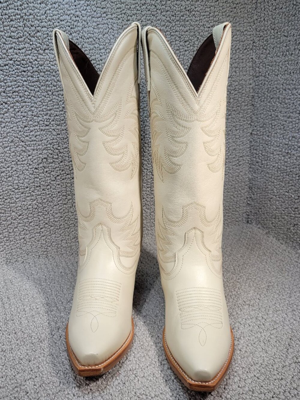 Tecovas The Annie Women's Size 5.5B Bone Cowhide Cowgirl Boots